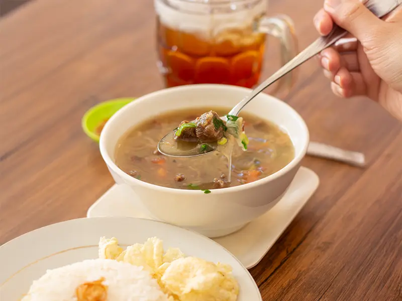 Soto Daging Nasi Putih